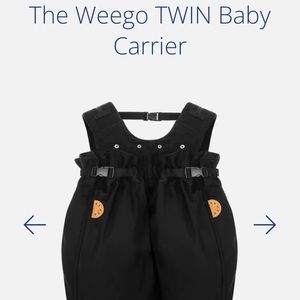 Weego Twin Baby Carrier - Black - Travel Bag Included